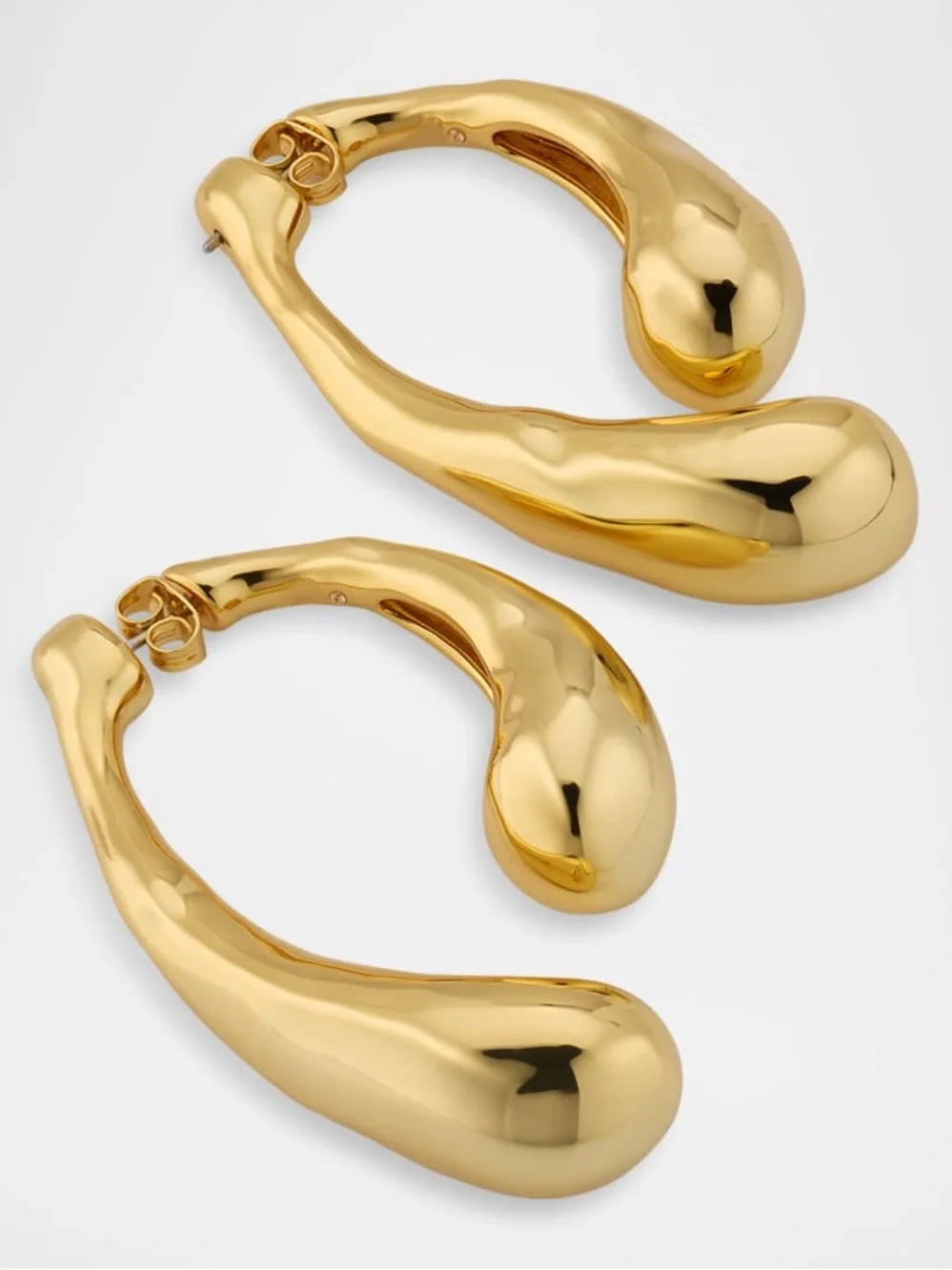 Alexis Bittar Molten Gold Scoop Front Back Earring_5